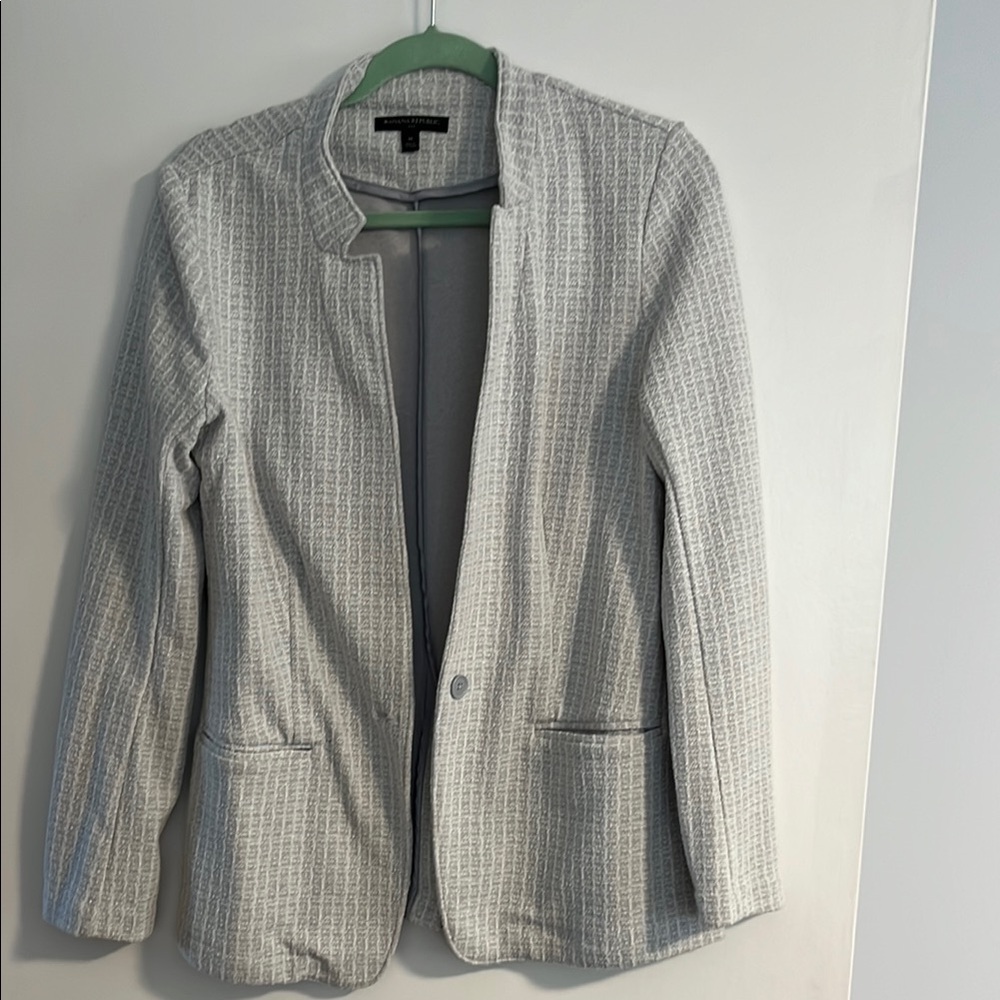 Banana Republic Gray Textured Blazer